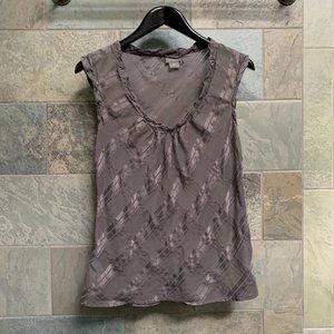 Ann Taylor - Grey silk blend sheer sleeveless top
